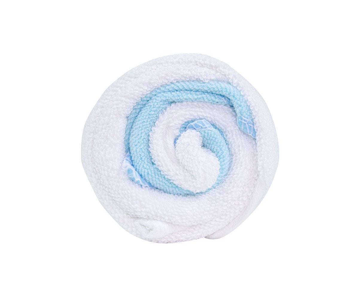 Bonbon Twist white/blue scarves