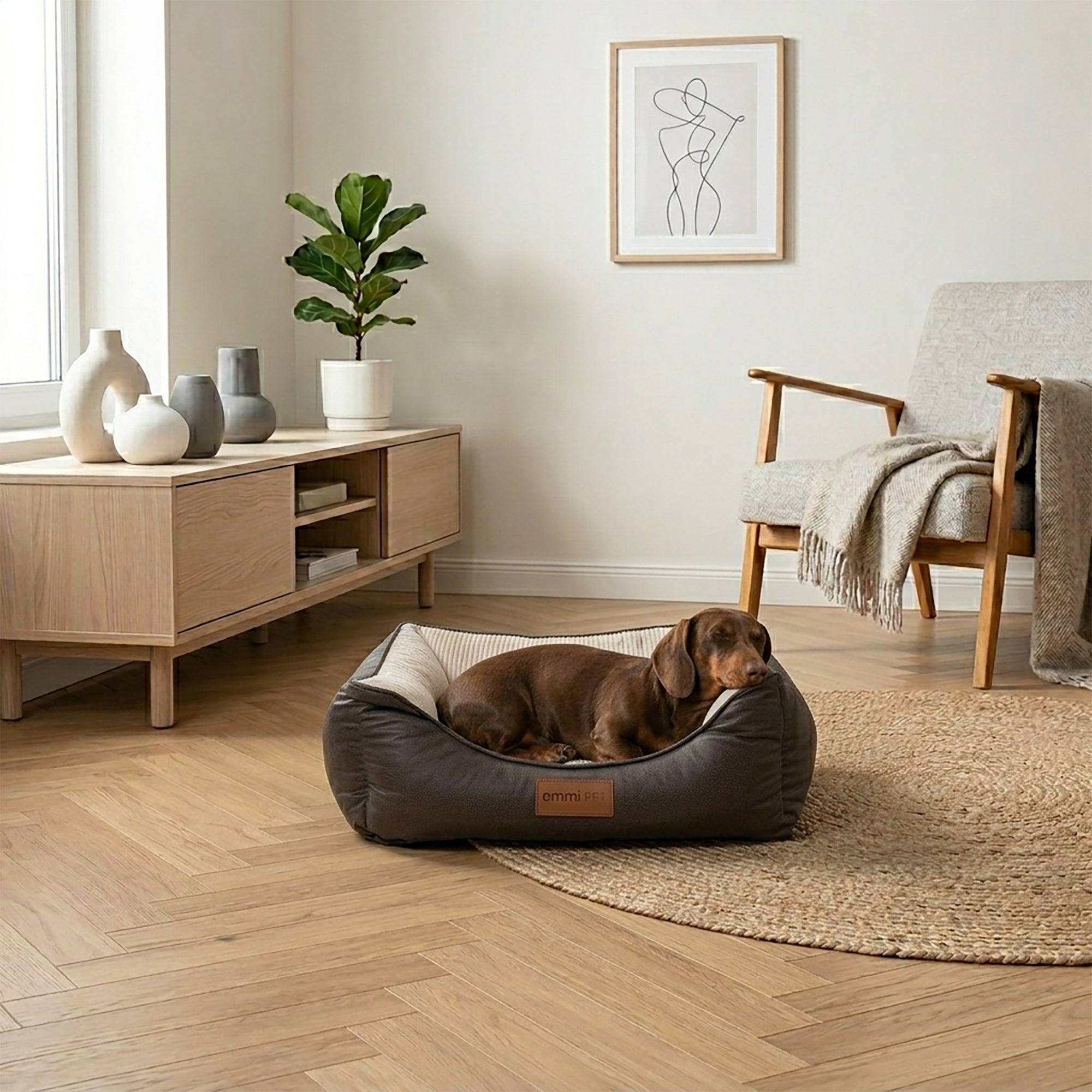 Orthopädisches Katzen- und Hundebett CHAI Grau