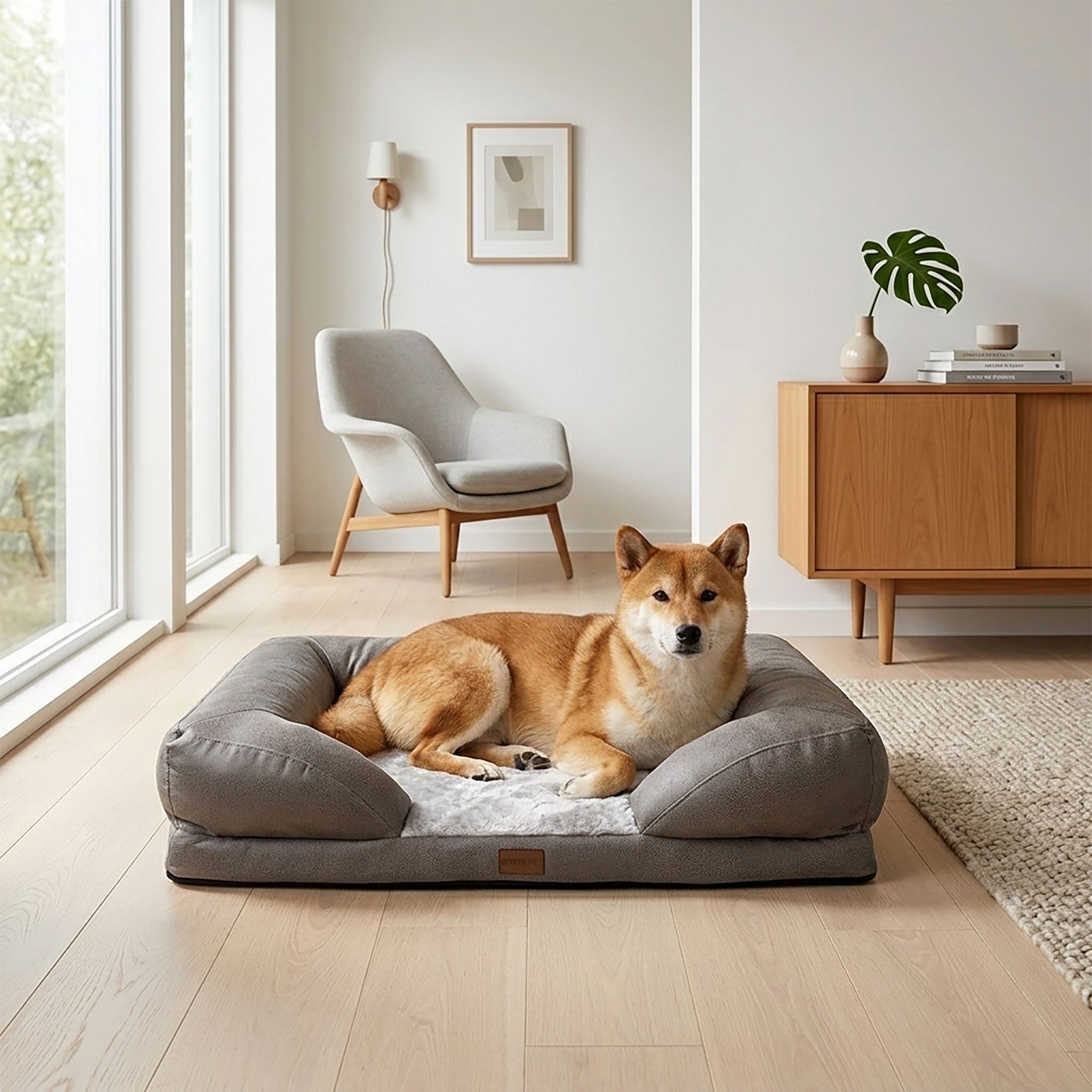 Orthopädisches Katzen- und Hundebett HUSKY Grau