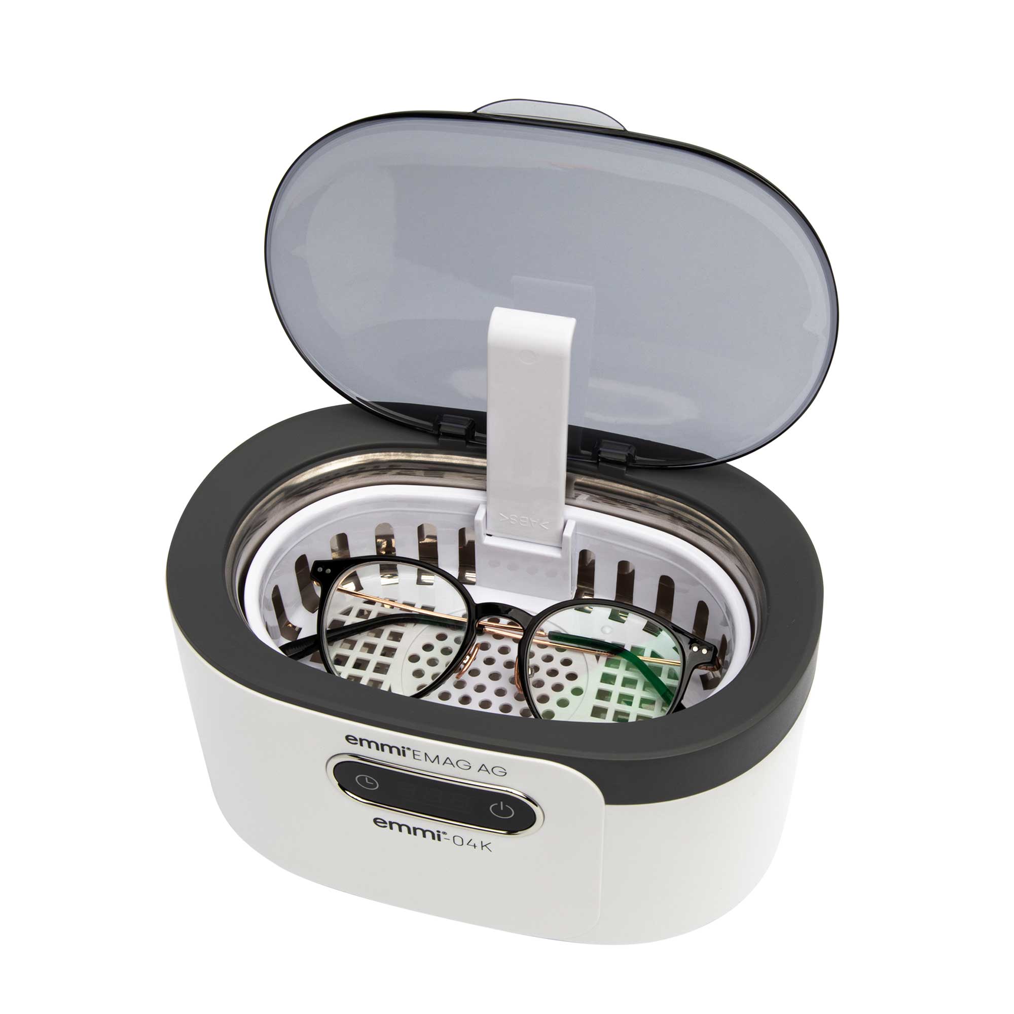 Pulitore ad ultrasuoni Emmi-04K con vasca in acciaio inox