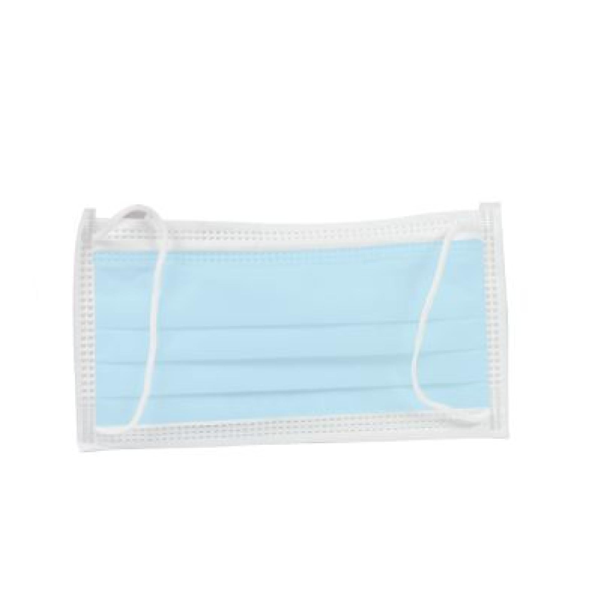 Face mask 3-ply blue 10 pieces