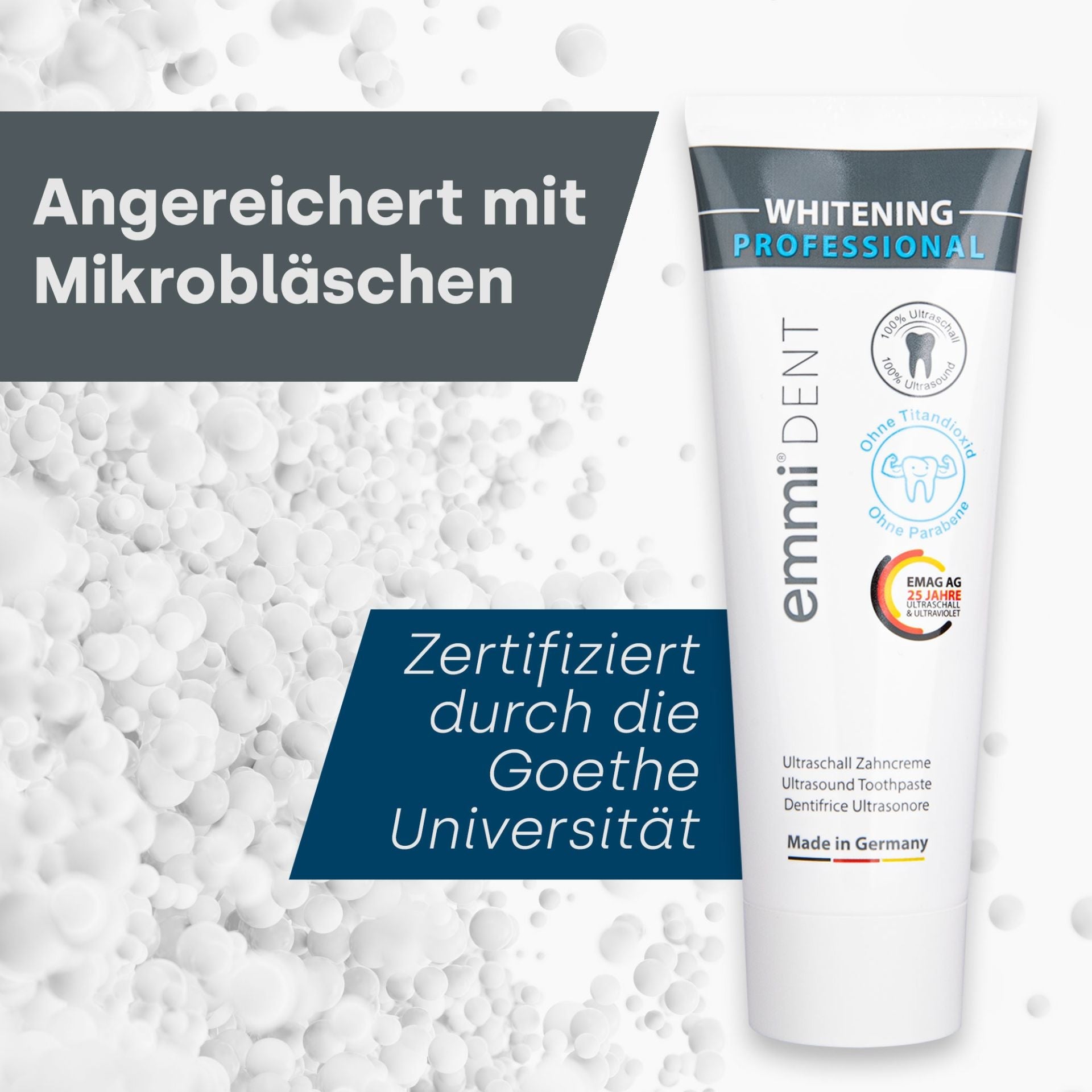 Whitening toothpaste without titanium dioxide