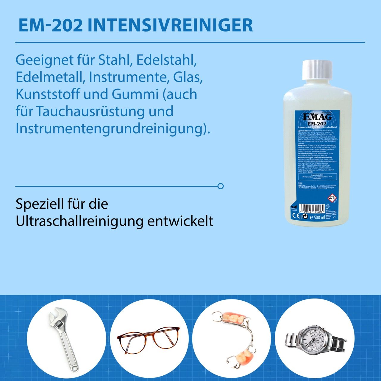 EM-202 Intensiv Reiniger / Instrumentenreiniger