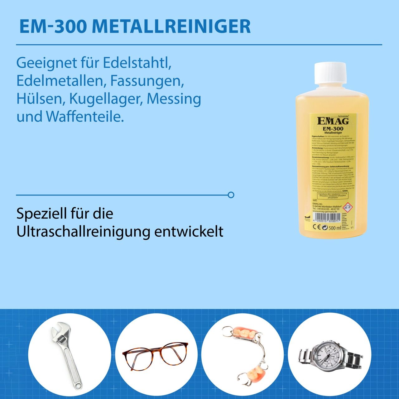 EM-300 Limpiador de metales 500 ml