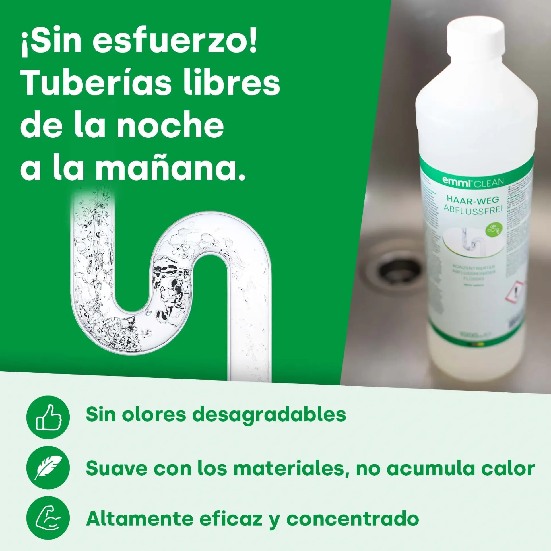 Limpiador de desagües Haar-Weg 1000 ml