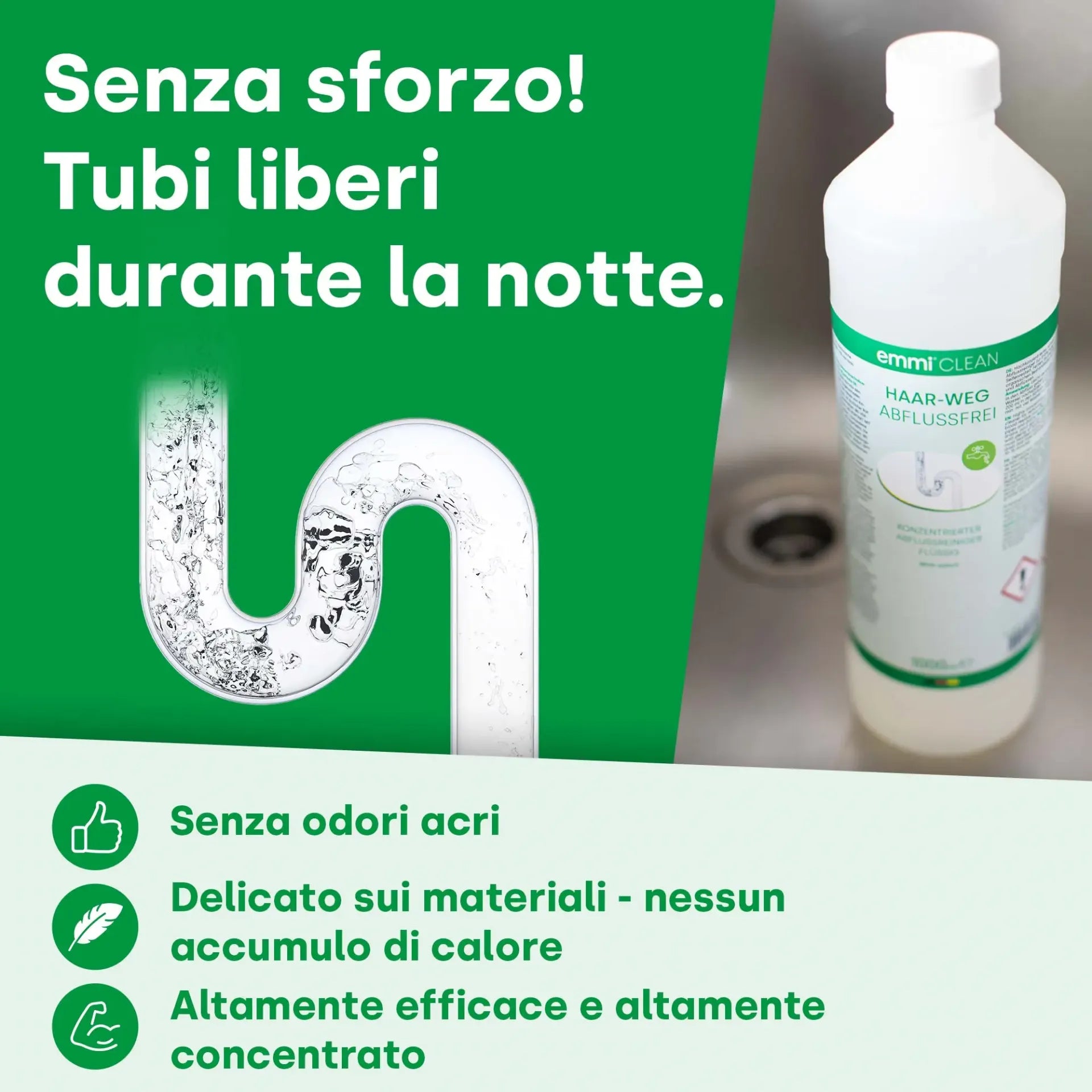 Haar-Weg Detergente per scarichi 1000ml