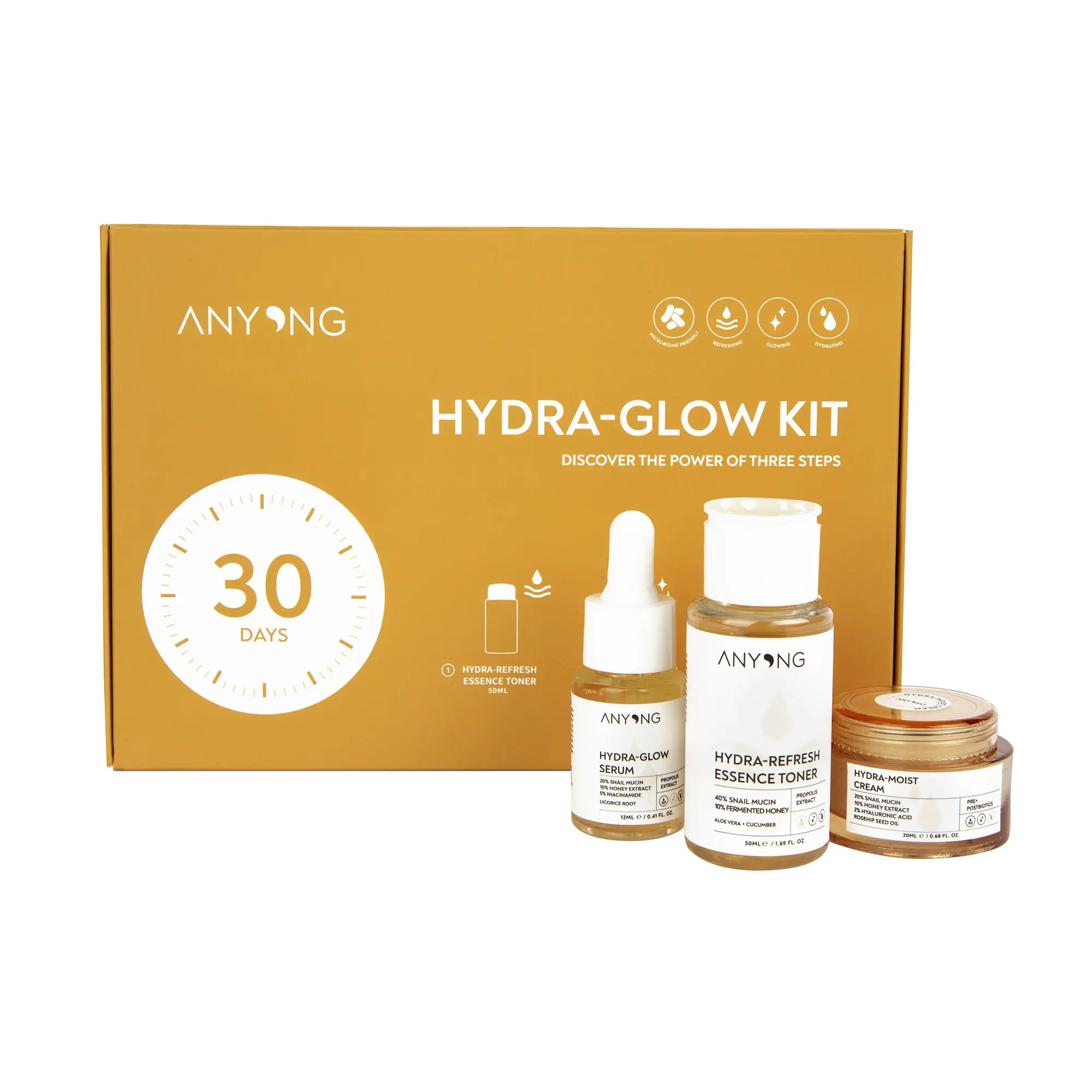 Gesichtsserum-Set HYDRA-GLOW KIT 30 Tage